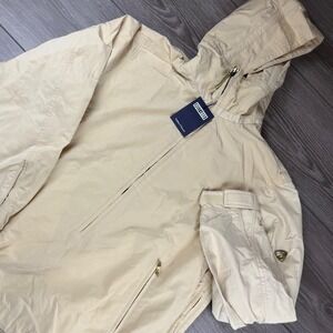 Post Card Womens Anorak Pullover Hooded Jacket Beige Size 8
